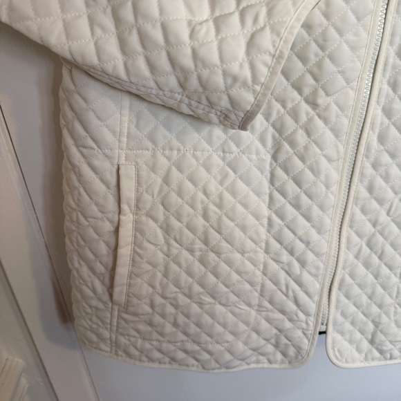 Esprit Quilted White Puffer Barn Jacket Coat Ivory XL - Picture 4 of 9